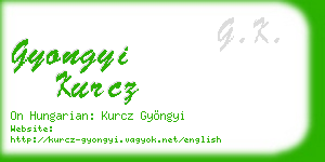 gyongyi kurcz business card