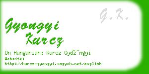 gyongyi kurcz business card